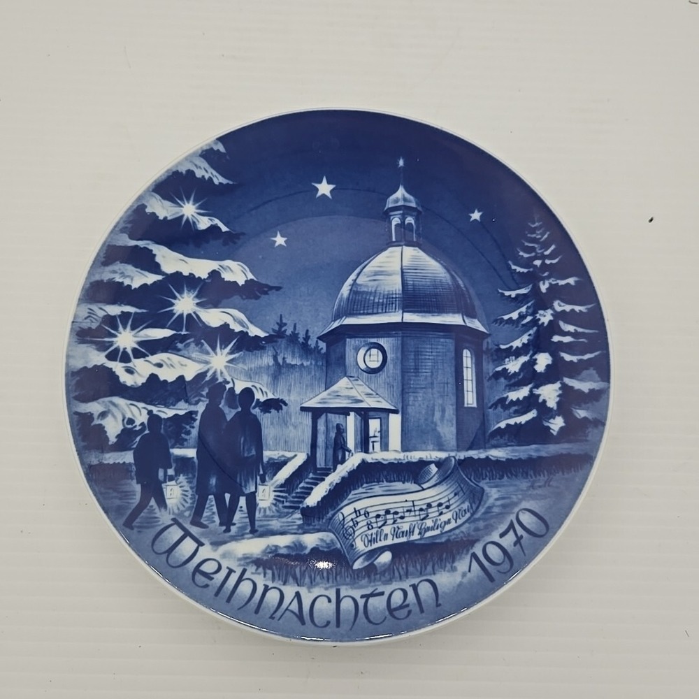 Bareuther Waldsassen Bavaria Germany Weihnachten 1970 Wall Hanging Plate 8"